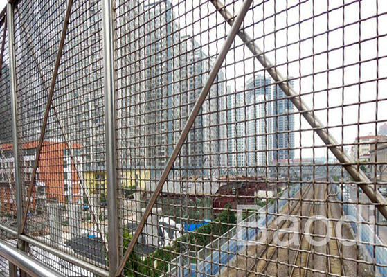 Aluminum Woven Crimped Wire Mesh Roll High StrengthWith 0.9m - 1.5m Height