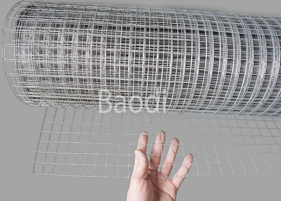 Zinc Coated Welded Wire Screen , Square Welded Metal Mesh 0.5m - 1.8m
