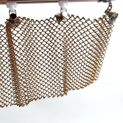 Aluminum Wire Mesh Cutting Service for Durable and Stylish Gold Color in Commercial Spaces