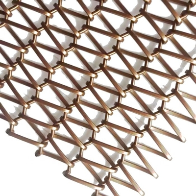 Interior Spaces Modern Elegance Architectural Wire Mesh Panels crafted from Copper and Brass with 69.6% Open Area
