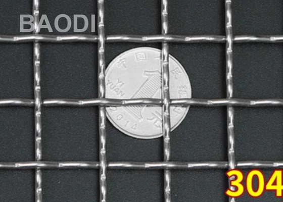 Mining Screen 304L Steel Crimped Wire Mesh Square Woven