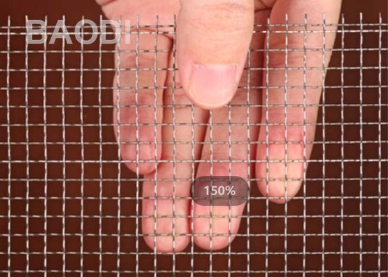 Construction Woven Screen 316 Stainless Steel Crimped Mesh Alkali Resisting