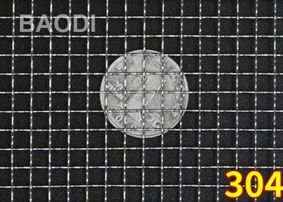 Square Holes 18 Inch Woven Crimped Wire Mesh Stainless Steel Rolls