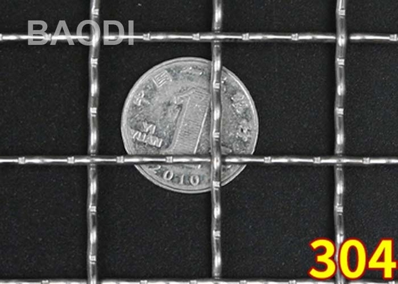 Anti Acid Square Hole Crimped Wire Mesh Decorative Woven Aluminum