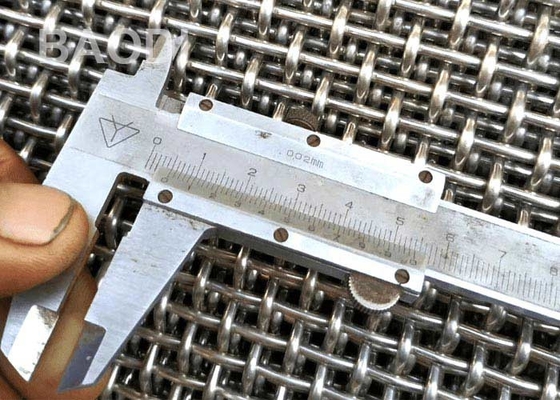 Anti Acid Square Hole Crimped Wire Mesh Decorative Woven Aluminum