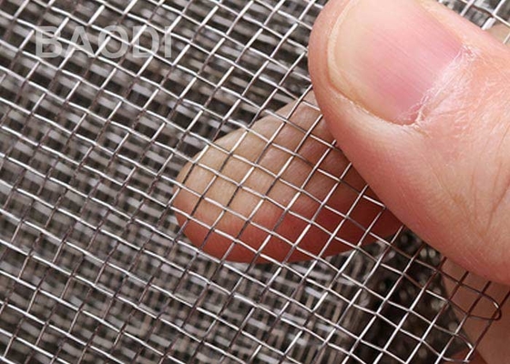 Woven 304 Stainless Steel Crimped Wire Mesh Structure Firm