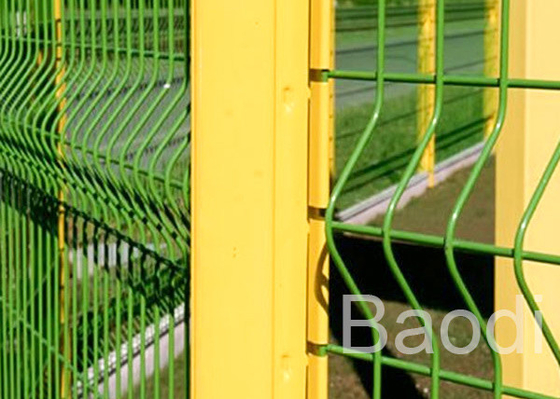 Mild Steel PVC Coated Wire Mesh Fence Curved Panel Anti Rust / Corrosion