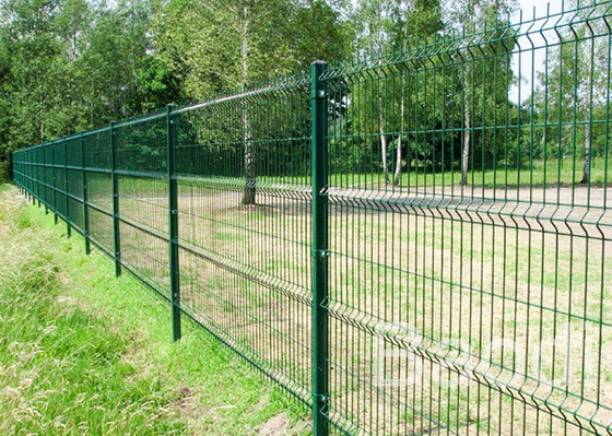 8 Feet Height Welded Wire Mesh Garden Fencing Wide View For Airport / Highway / Stadium
