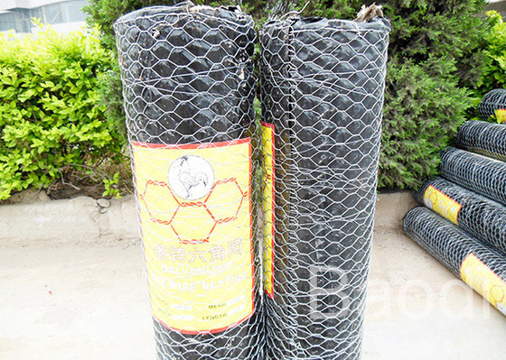 Rolled Galvanized Iron Chicken Wire Mesh Hexagonal Shape For Highway Guardrail