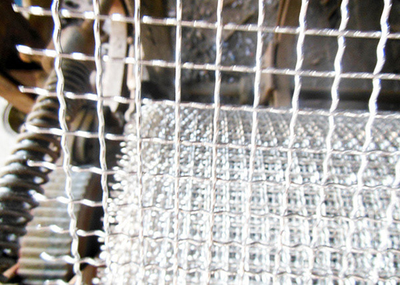 Square Aluminum Crimped Wire Mesh 1 / 2&quot; X 0.063&quot; For Architecture / Construction