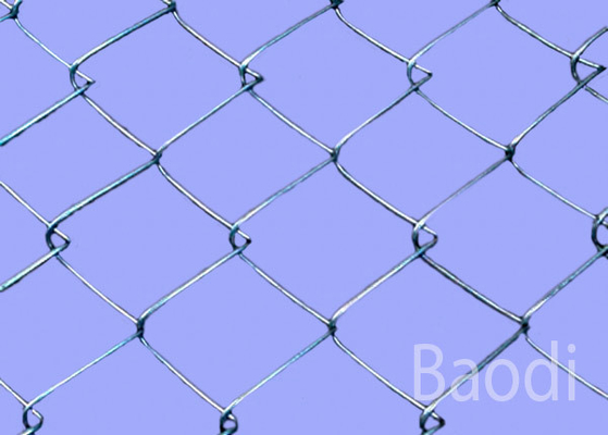 Electro Galvanized Chain Wire Fencing With Post , High Chain Link Fence Fabric 