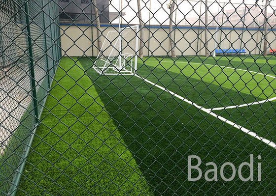 Carbon Steel Green Pvc Coated Chain Link Fence Anti Alkali For Sports Field