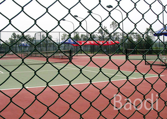 Vinyl Coated Chain Link Fence Fabric Roll , Chain Wire Mesh Fencing With Long Service Life