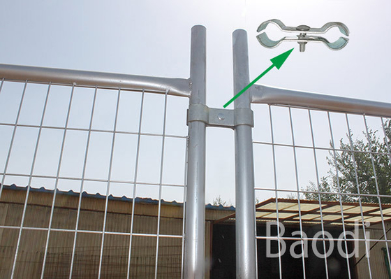 Removable Galvanised Temporary Event Fencing With Round Frame / Welded Mesh