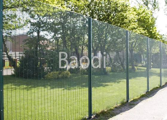 3&quot; X 0.5&quot; Anti Burglar Fence For Water Treatment Works , Plastic Coated Wire Fencing Panels