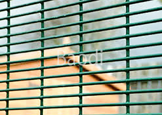 3&quot; X 0.5&quot; Anti Burglar Fence For Water Treatment Works , Plastic Coated Wire Fencing Panels