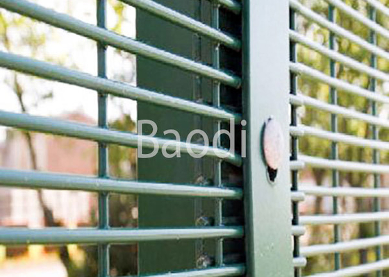 Welded Plastic Coated Anti Climb Mesh Fence For High Security Environments