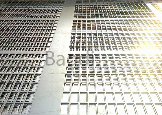 Electro Galvanized Perforated Metal Sheet With Square Hole Pattern , Perforated Steel Plate 