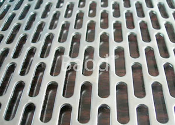 Slotted Hole Galvanized Perforated Steel Sheet For Architecture 1.5m X 3m