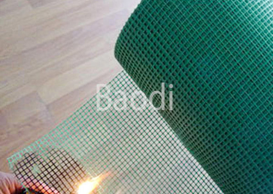 High Strength Green Fly Screen Mesh Roll Flame Resistant With 500 - 3000 Mm Height