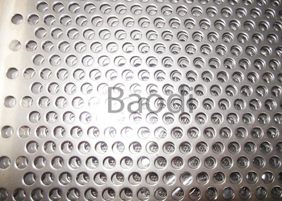 Perforated Stainless Steel Sheet Metal With Round Holes , Perforated Aluminum Sheet 