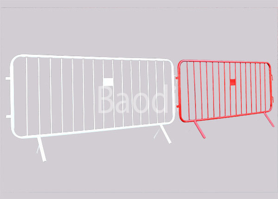 Removable Red Welded Temporary Mesh Fence For Crowd Control Barrier High Strength
