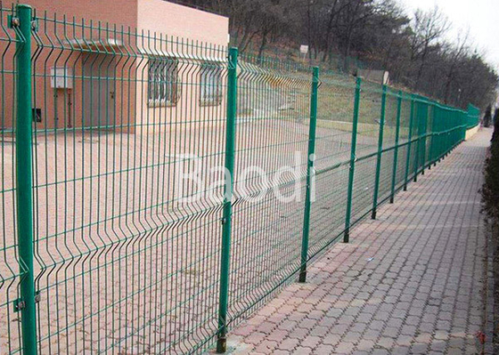 Custom Curved Welded Fence Panels Powder Spraying For Sightseeing Zone