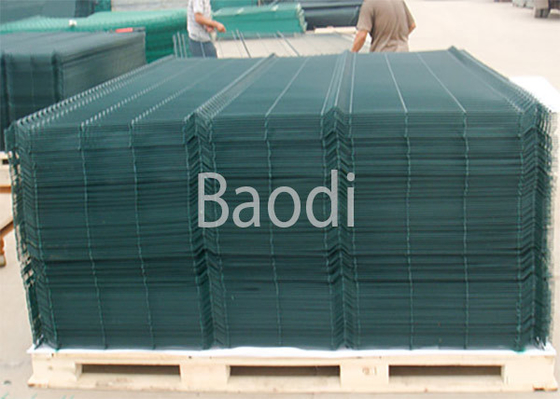 Green Polyester Wire Mesh Fence , Easy Install Welded Security Fence Panels