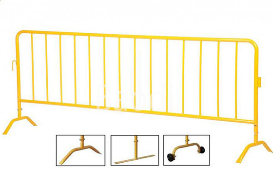 Yellow Vinyl Coated Temporary Mesh Fence For Sport Event Easily Installed
