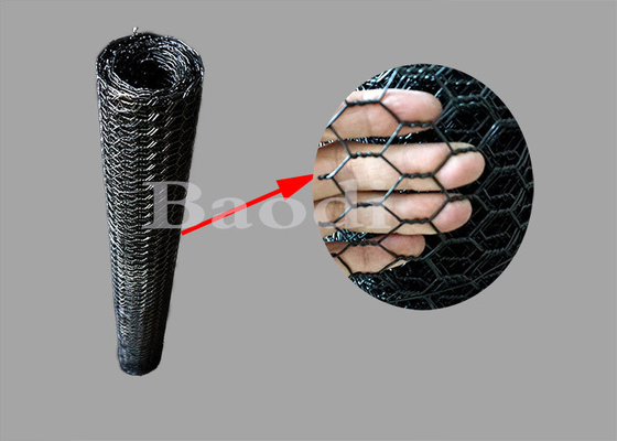 Black Poultry Chicken Wire Mesh with Flexibility Hexagonal Mesh Hole Structure