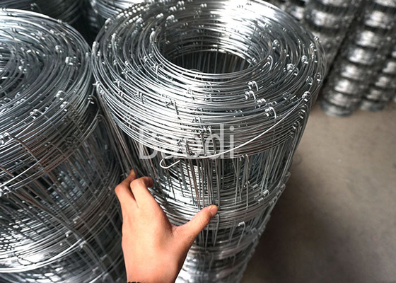 Galvanized Metal Wire Woven Field Fence Rolls 6&quot; Mesh Hole Space Agricultural Fencing