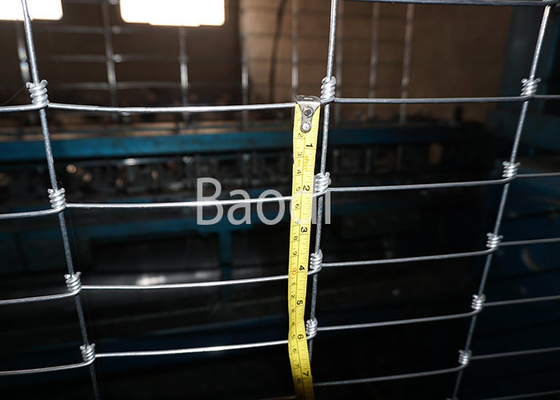 Hot Dipped Galvanized Woven Field Fence , Sheep Wire Fencing With Rectangular Mesh Grid