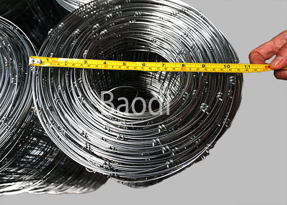 Galvanized Woven Field Fence Sheep Wire Fencing In Rolls With Rectangular Mesh Hole