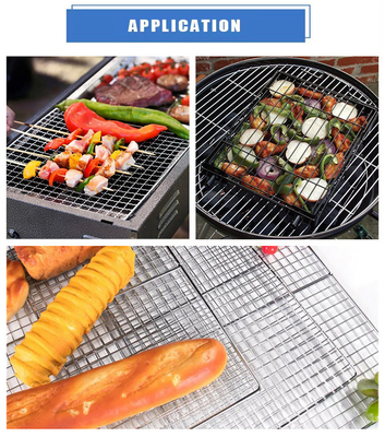 Welded Mesh Heavy-Duty Metal Grid Oven Rack Stainless Steel Suitable for Roasting and Baking