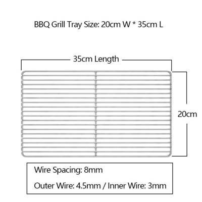 Inner Wire 3mm Stylish Grilling Net Upgrade Your Backyard BBQ Party with Heat Resistance and 1kg Capacity