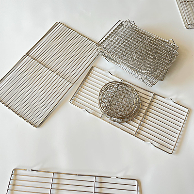 Stylish and Practical BBQ Accessory Elevate Your Grilling Experience with Metal Grill Net in Rectangular Panel Shape