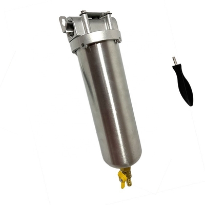 2000ml Capacity 10 Inch Stainless Steel Water Prefiltration Filter Housing for Single Cartridge Filtration Applications