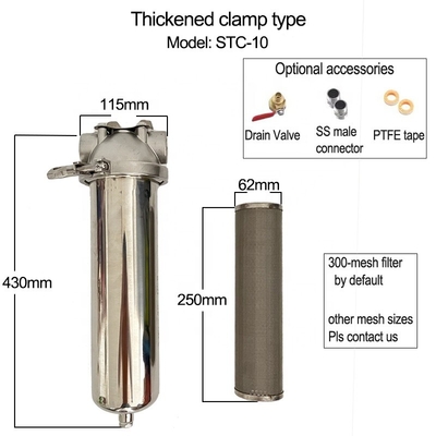 1&quot; BSP Interface Stainless Steel Pipeline Filter for Specific Filtration Customizable Design NPT/BSPT/BSP Thread Standard