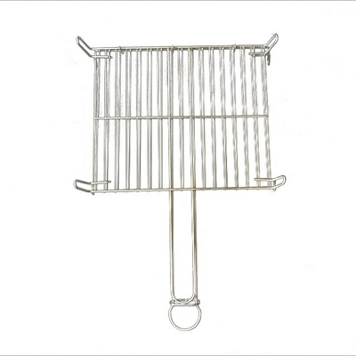 25*30 Galvanized Rectangular Barbecue Grill Netting Barbecue Wire Mesh With Handle