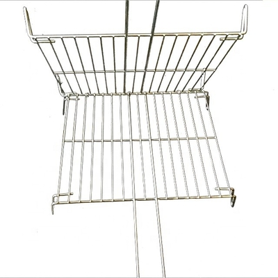 25*30 Galvanized Rectangular Barbecue Grill Netting Barbecue Wire Mesh With Handle