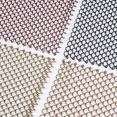Aluminum Wire Mesh Cutting Service for Durable and Stylish Gold Color in Commercial Spaces