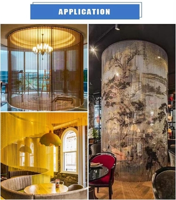 Stylish and Elegant Interior Design with Modern Architectural Metal Wire Mesh Curtains at 27kgs/m2