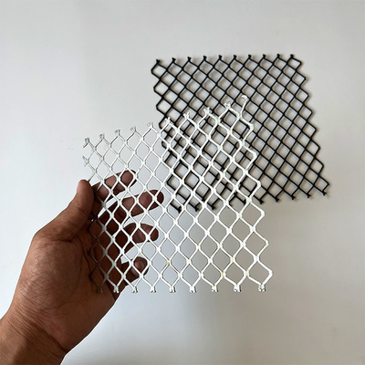 Square Feet Black Painted Aluminum Expanded Metal Mesh Grilles for Clean or Painted Surfaces in Functional Spaces