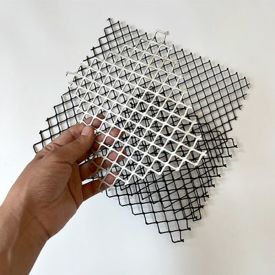 Screen Processing Service Decorative Diamond-shaped Holes Flattened Aluminum Expanded Metal Mesh for Ceiling Facades