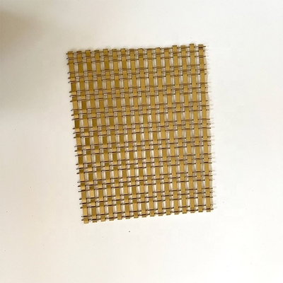 Architectural Metal Mesh Bronze Color Decorative Wire Mesh for Furniture Inserts Warp pitch 16mm