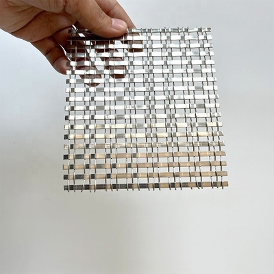 Architectural Metal Mesh Bronze Color Decorative Wire Mesh for Furniture Inserts Warp pitch 16mm