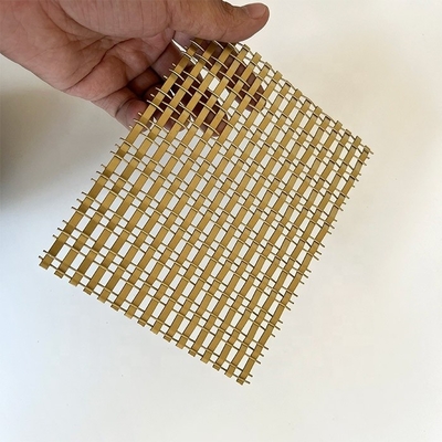 Architectural Metal Mesh Bronze Color Decorative Wire Mesh for Furniture Inserts Warp pitch 16mm