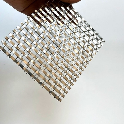 Architectural Metal Mesh Bronze Color Decorative Wire Mesh for Furniture Inserts Warp pitch 16mm