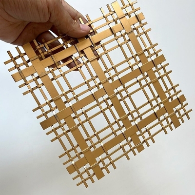 Functional Spaces Building Wall Ornamental Metal Mesh Grilles with Customized Length Bending Processing Service