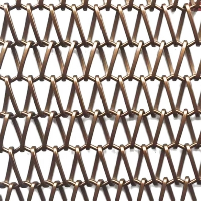 Interior Spaces Modern Elegance Architectural Wire Mesh Panels crafted from Copper and Brass with 69.6% Open Area